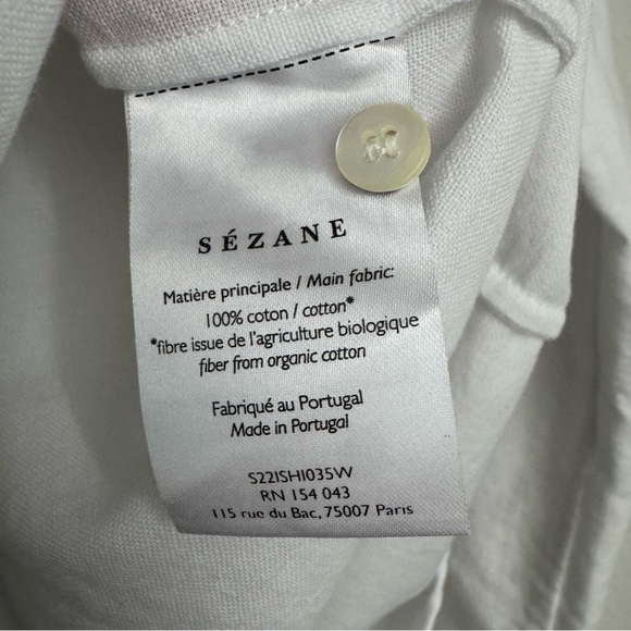 Sezane Tomboy Shirt in White - Picture 5 of 7